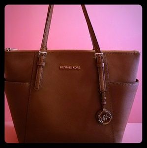 MK Acorn Saffiano Leather Tote